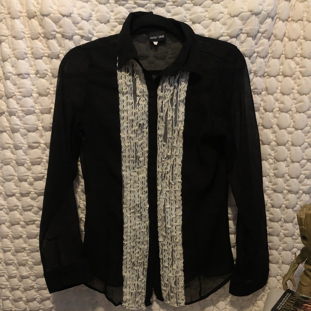 Transparent Black Blouse
